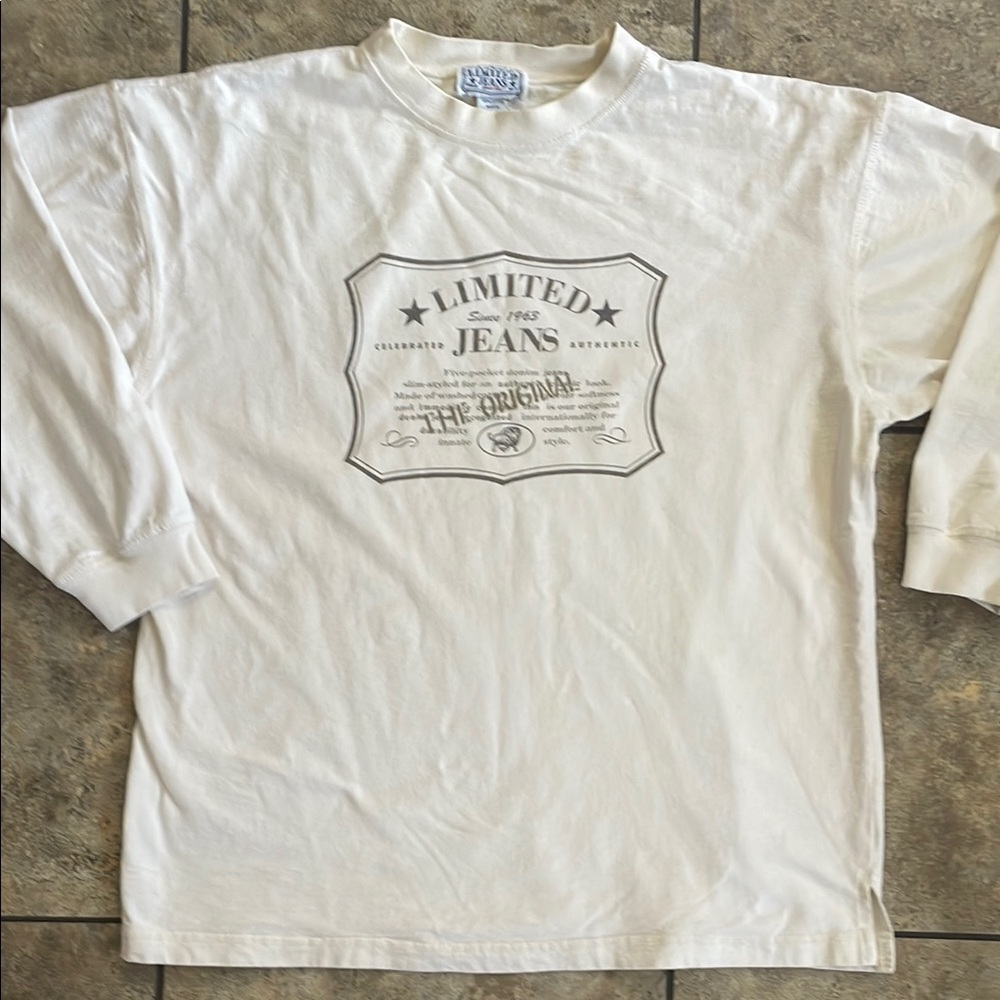 Vintage Limited White Long Sleeve Shirt